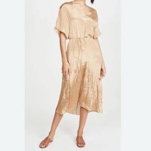 ⭐️VINCE Elegant Crinkle Satin Midi Dress NWT⭐️